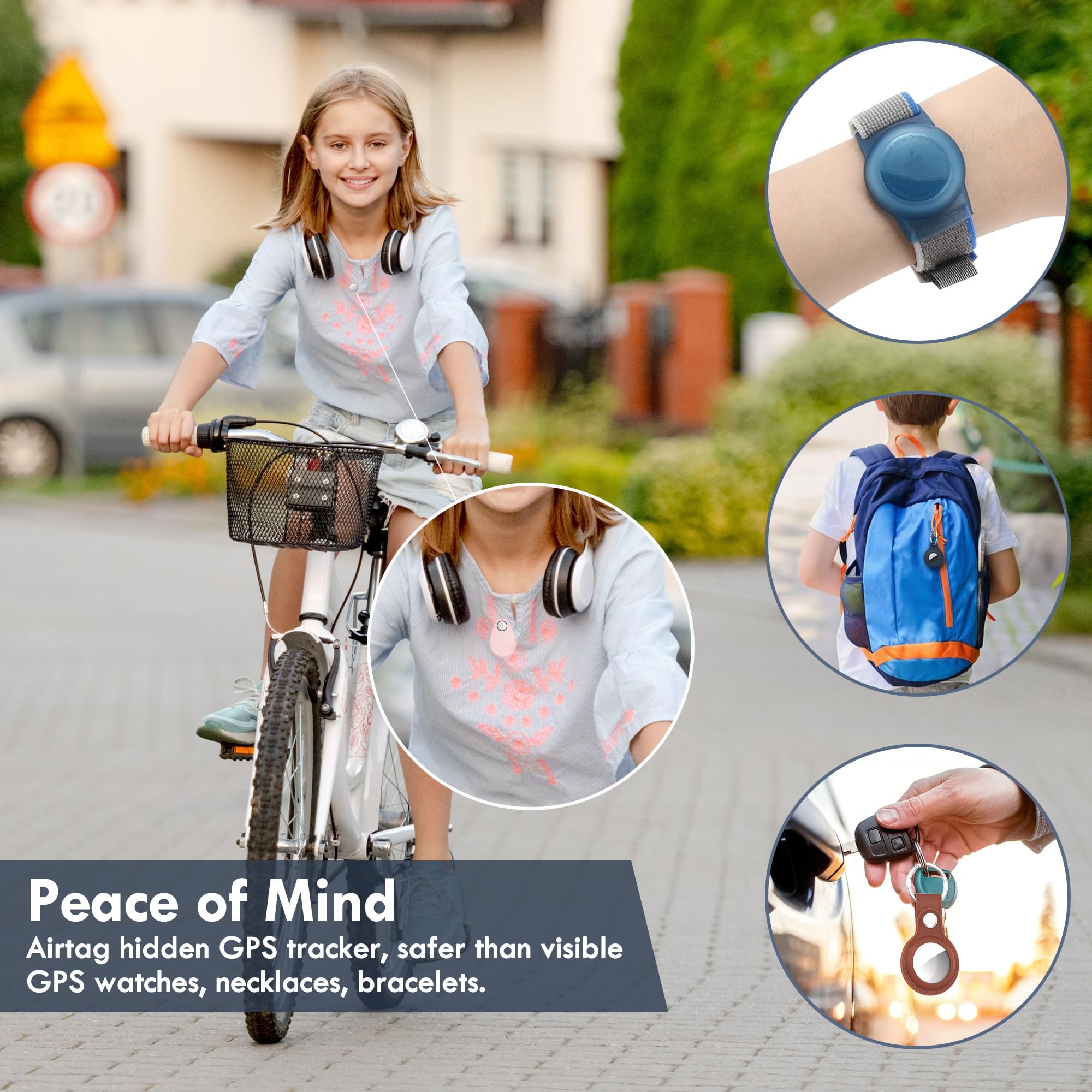 GITFOS Airtag Holder Anti-Removal Silicone Case | A2024