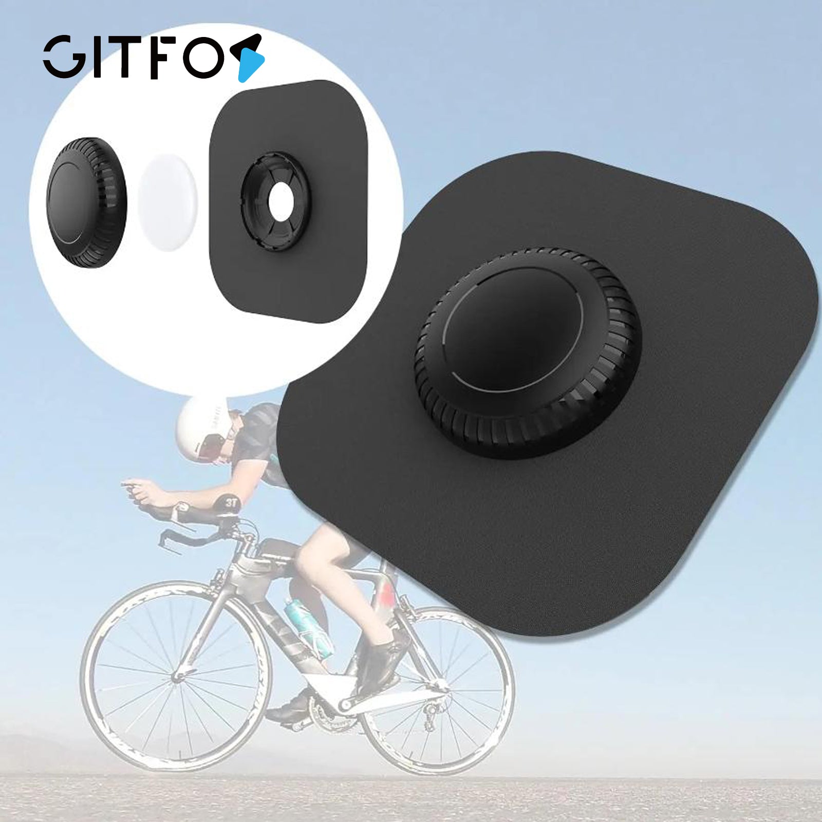 GITFOS AirTags Fabric Holder Case with Adhesive Sticker | CTP06