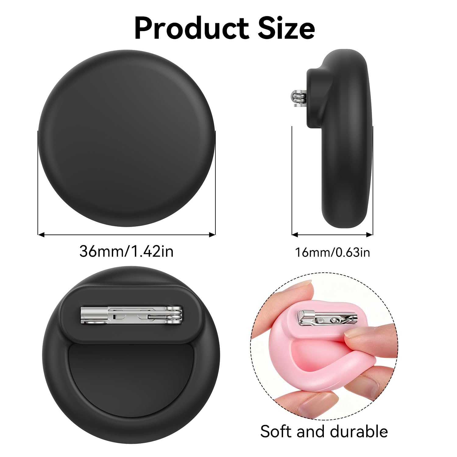 GITFOS Silicone Holder for Apple Airtag Case with Safety Pin | MB2473