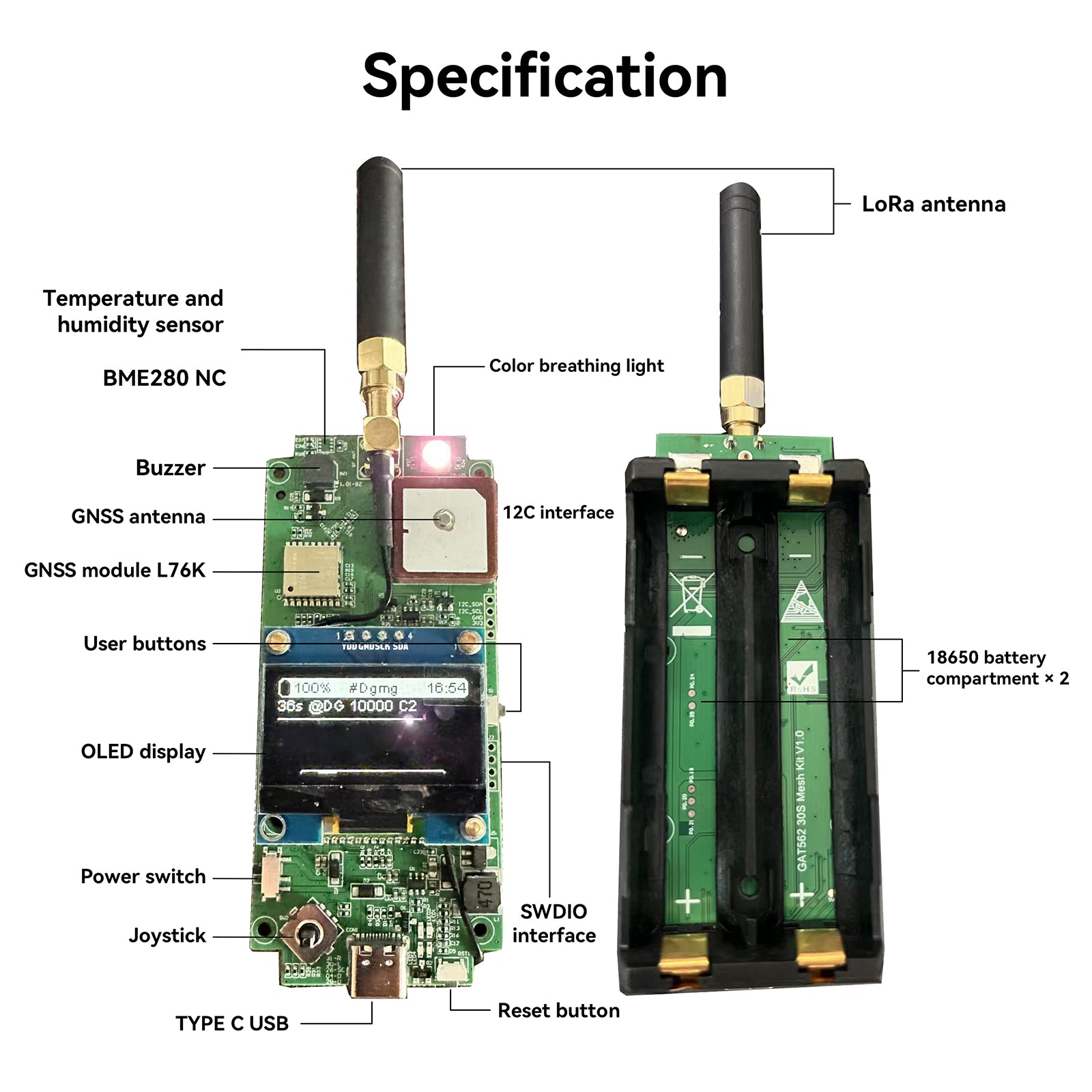 GITFOS Meshtastic nRF52840 With 5000mAh Battery | X4