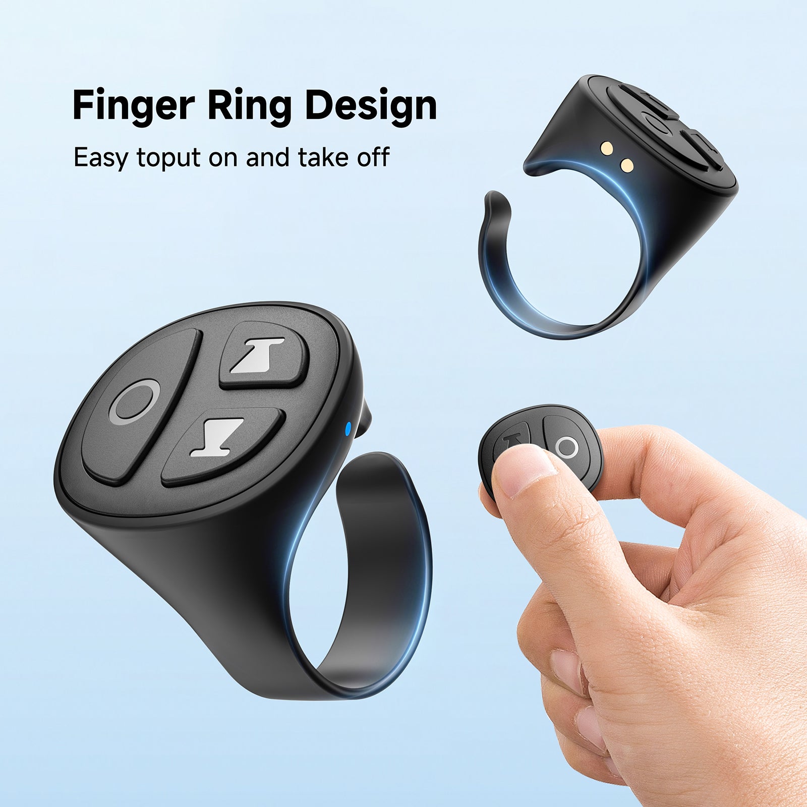 GITFOS Phone Remote Control Bluetooth Scroller Ring | D-D02