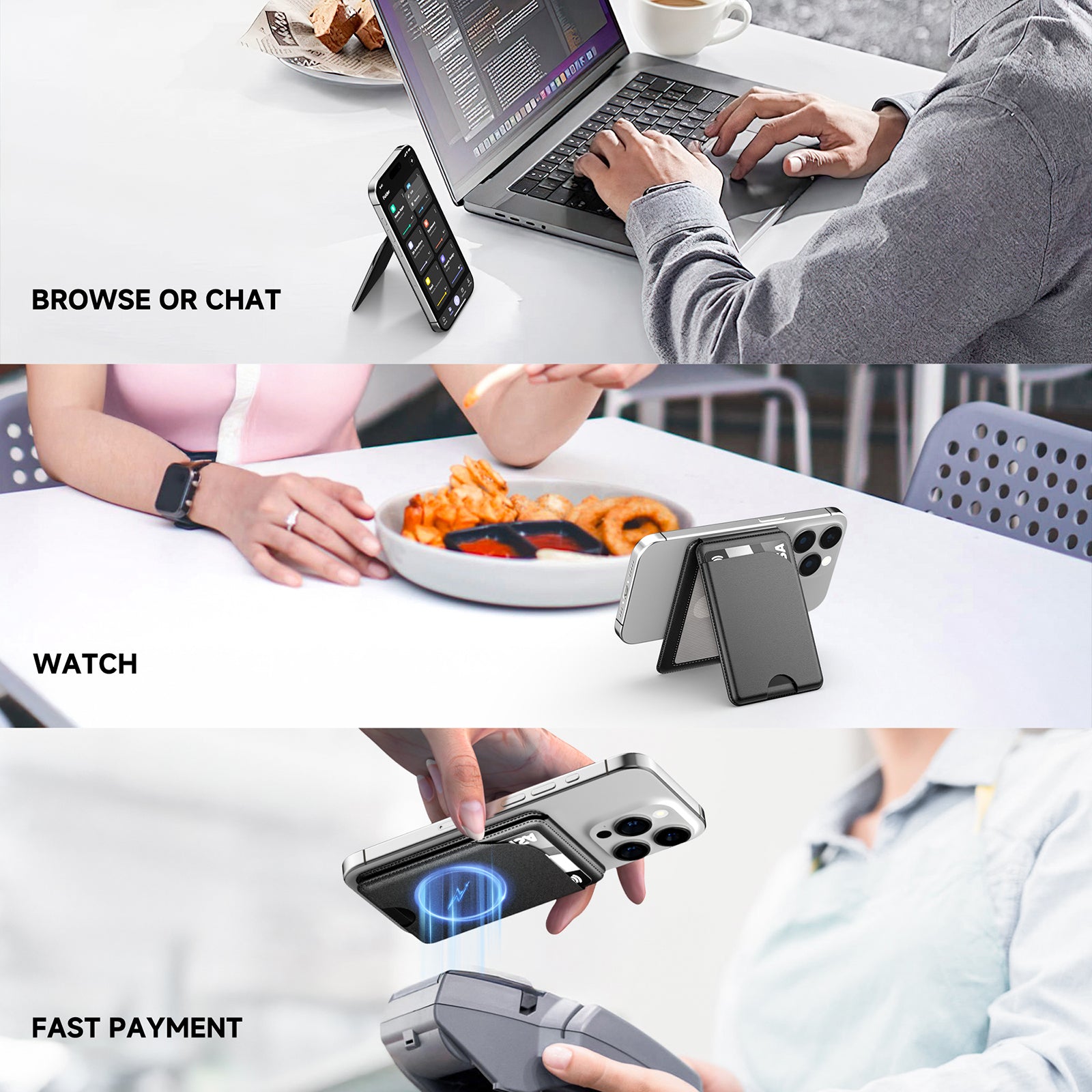 GITFOS Magnetic Wallet Phone Stand for iPhone | DP24825