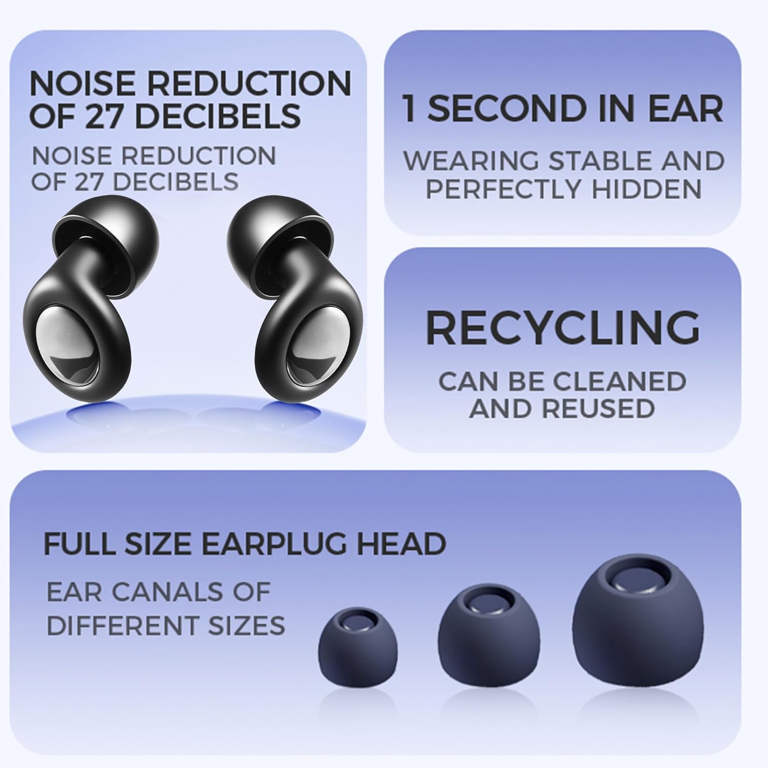 GITFOS Ear Plugs for Sleeping Noise Cancelling Silicone Earplugs | XC2411121
