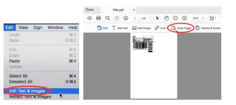 How to use the ‘Acrobat Reader DC’ to crop multiple pages in the same document at once ? (AM-243-BT)