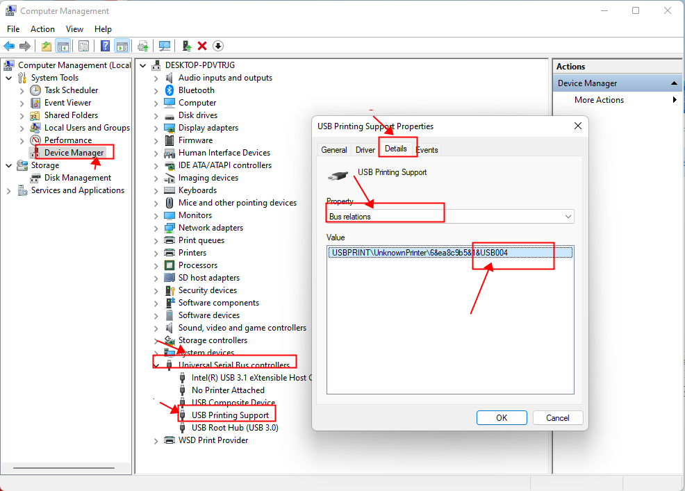 Why does my Windows display the printer status as Error?