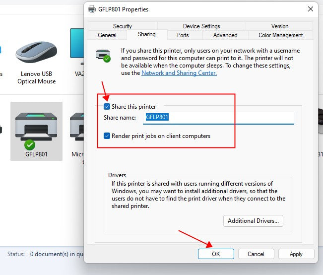 Sharing Lable Printer over the Network(Windows)