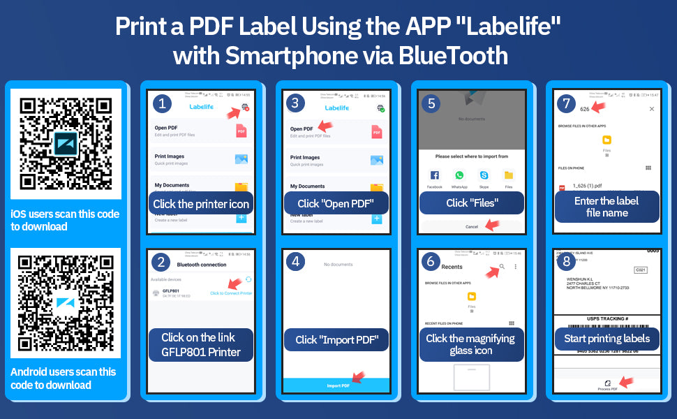 How to Print "PDF File" on iPhone/Android phone? (GFLP801)