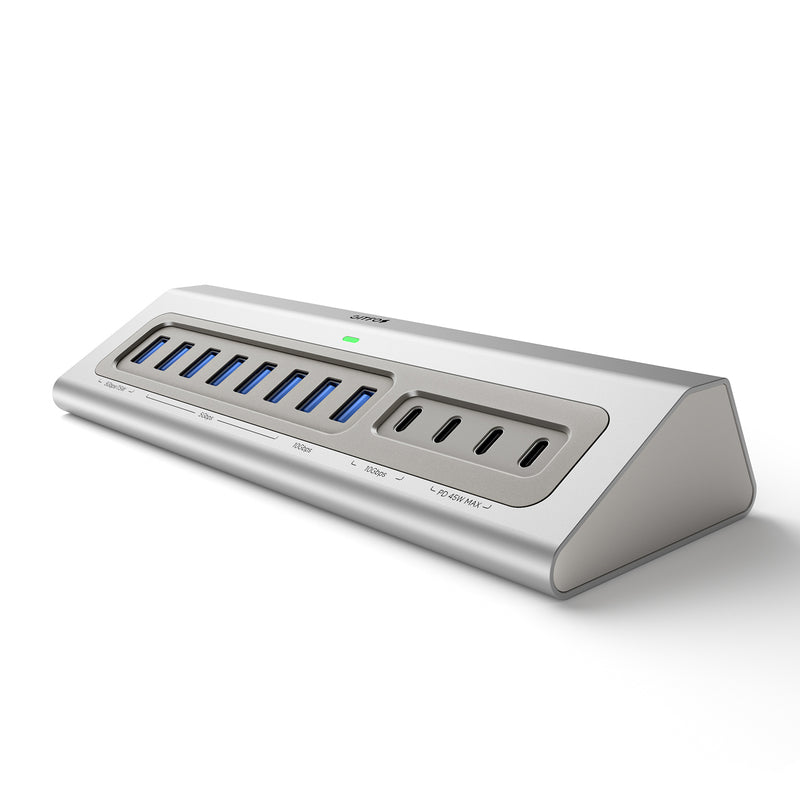 Gitfos Powered USB C Hub with 65W Power Adapter for Laptop, MacBook, iPad | C1