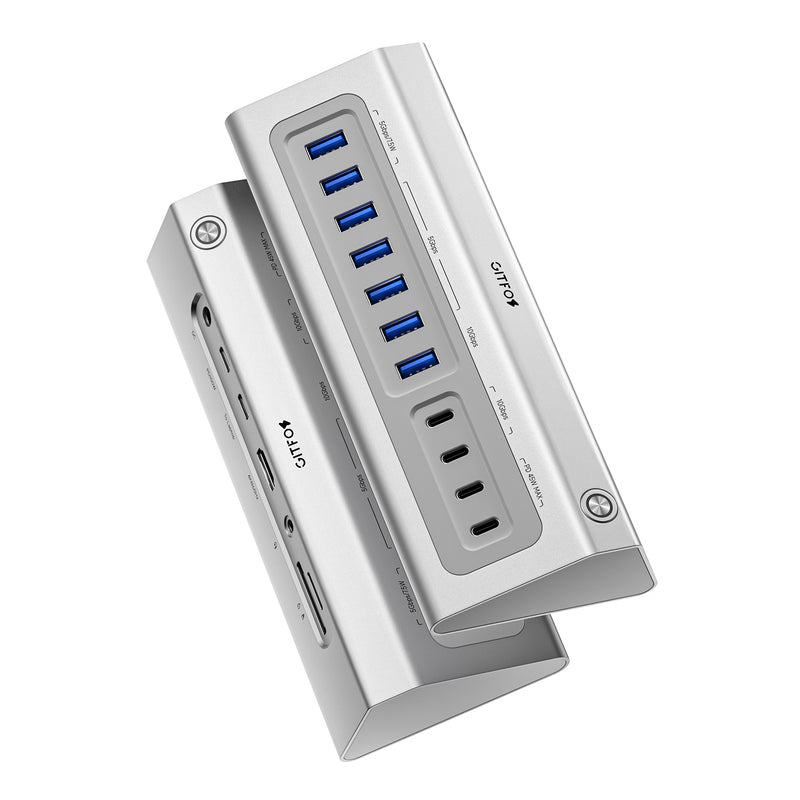 Gitfos Powered USB C Hub with 65W Power Adapter for Laptop, MacBook, iPad | C1Pro