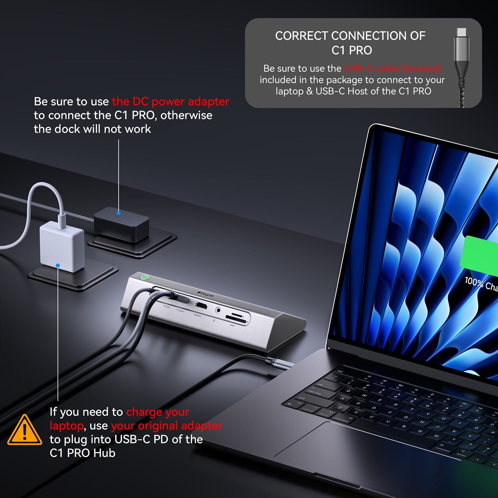 Gitfos 18 in 1 Powered USB C Hub with 4K HDMI | C1Pro