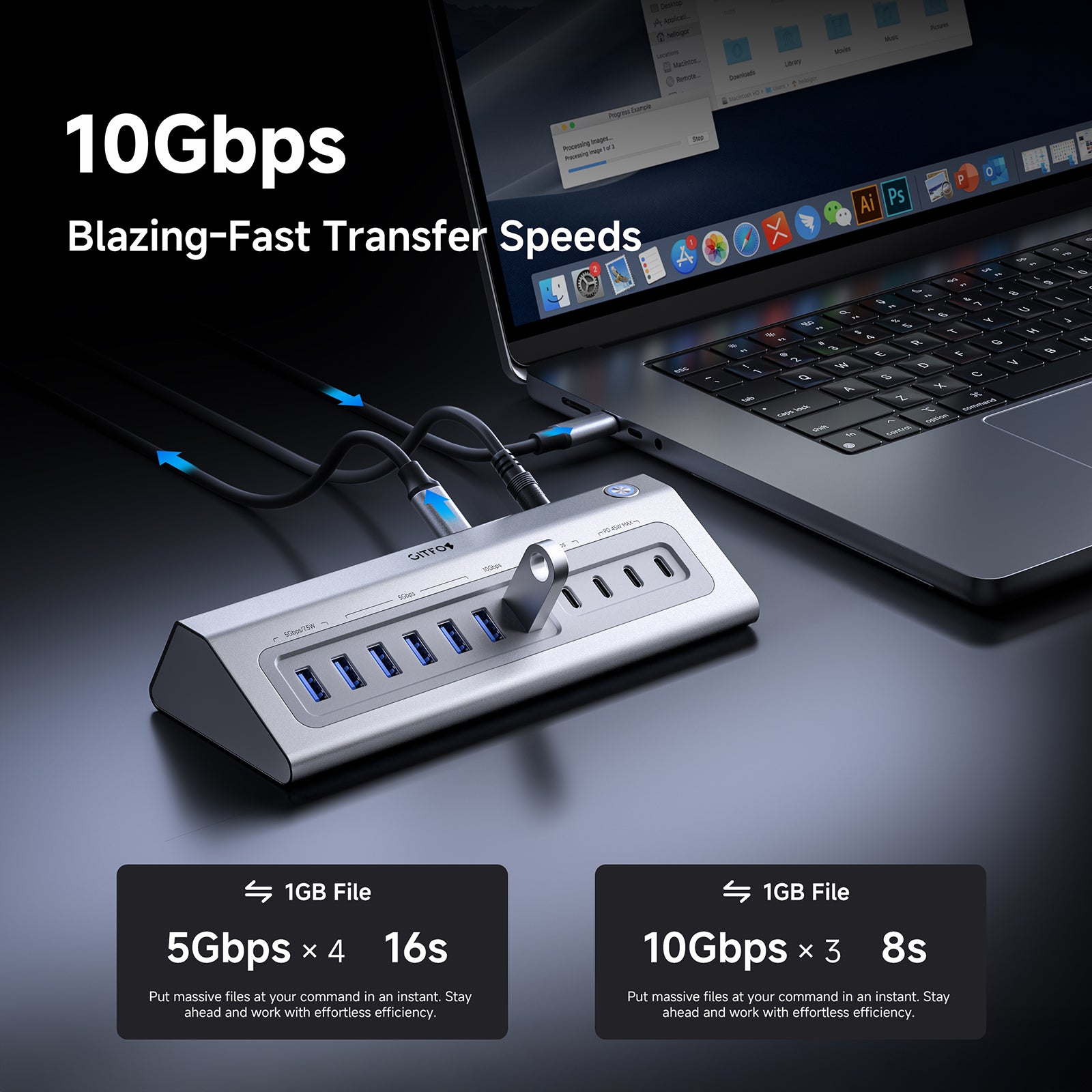 Gitfos 18 in 1 Powered USB C Hub with 4K HDMI | C1Pro