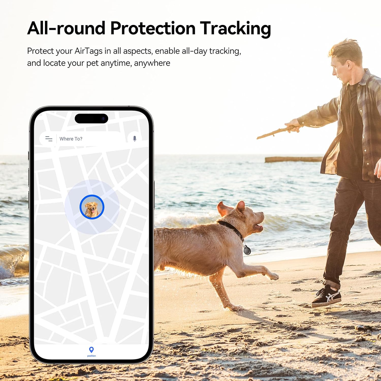 2 Pack Waterproof AirTag Keychain Holder |MA802-2