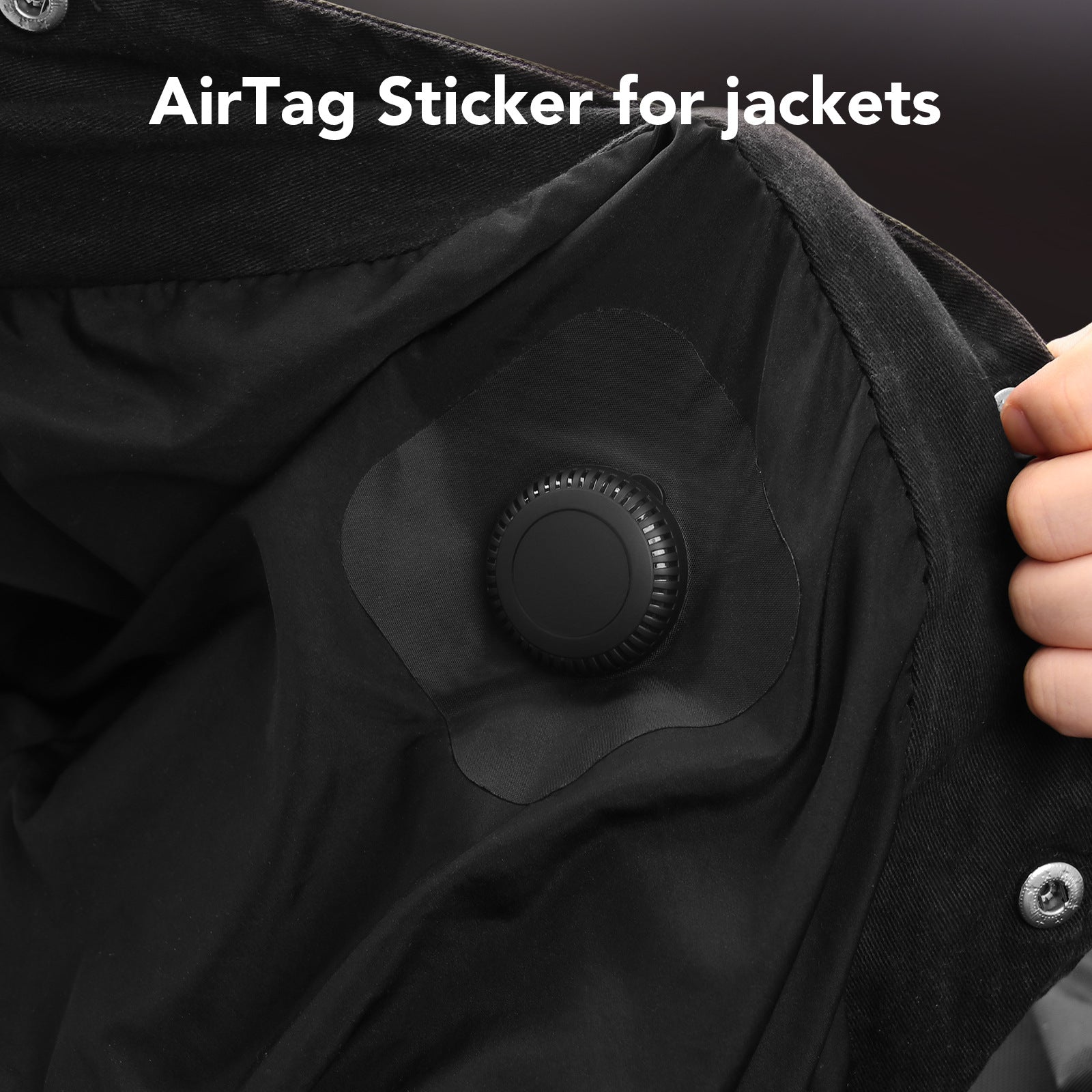 GITFOS AirTags Fabric Holder Case with Adhesive Sticker | CTP06