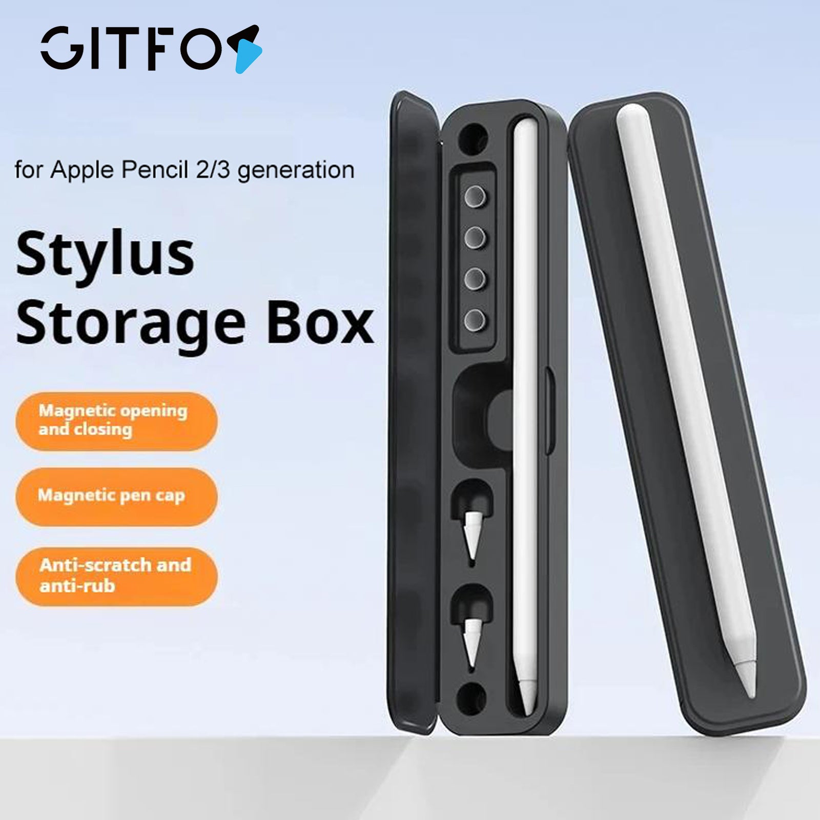 GITFOS Magnetic Absorption Pencil Box for Apple Pencil Pro/2nd/3rd Huawei Xiaomi  | MPT121