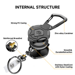 GITFOS Retractable Keychain Badge Reel Strap Holder With Phone clip | GFRK01