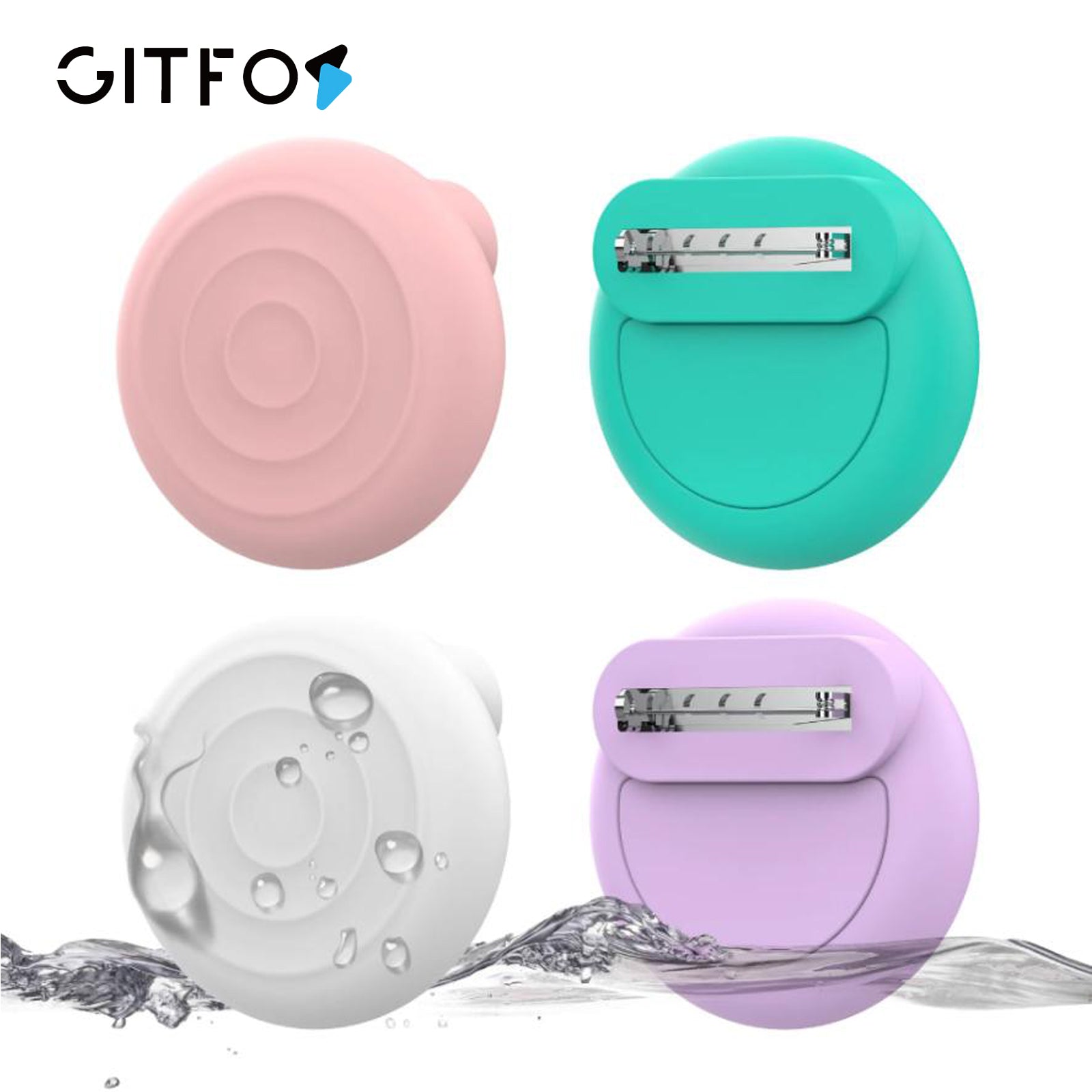GITFOS AirTag Case with Anti-scratch Air Tag Brooch Pin | MAT76