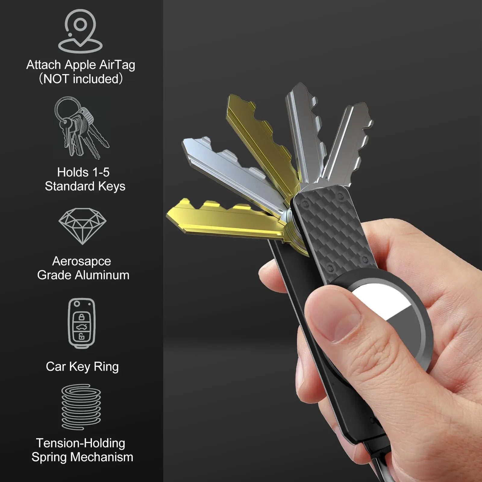 GITFOS Key Organiser Airtag holder Anti-lost Key Chain Case | MT25272