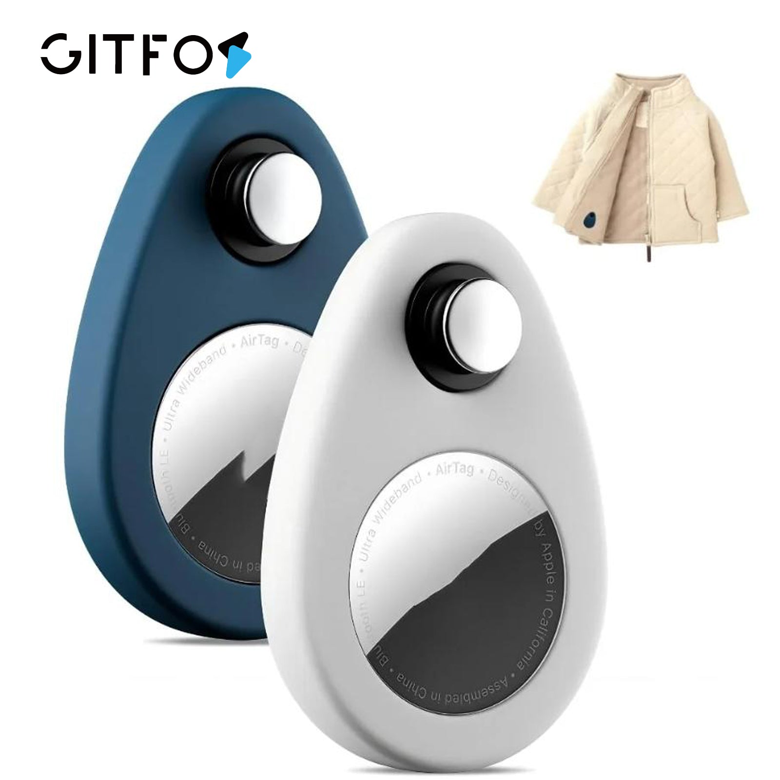GITFOS Airtag Holder Anti-Removal Silicone Case | A2024