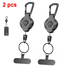 GITFOS Retractable Keychain Badge Reel Strap Holder With Phone clip | GFRK01