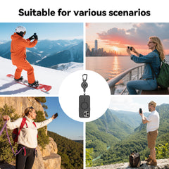 GITFOS Retractable Keychain Badge Reel Strap Holder With Phone clip | GFRK01