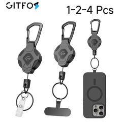 GITFOS Retractable Keychain Badge Reel Strap Holder With Phone clip | GFRK01