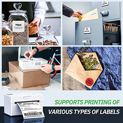 Gitfos Bluetooth Thermal Label Printer, 180mm/s 4x6 Shipping Label Printer for Small Business, Compatible with Amazon, Ebay, Etsy, UPS, DHL, etc, Support Windows, Mac, Android, iOS & Bluetooth